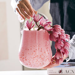 Light Luxury Glass Handbag Vase