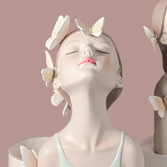 Looking Up Girl Resin Decoration