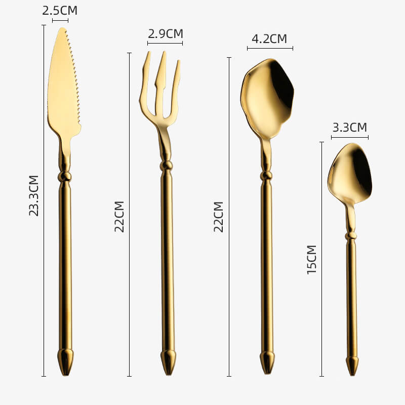 Nautical Stainless Steel Flatware 4Pcs Set