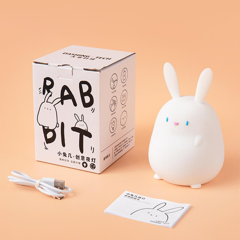 Cartoon Rabbit Silicone Night Light