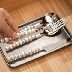 Pearl Handle Flatware 4 Pcs Set