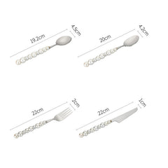 Pearl Handle Flatware 4 Pcs Set