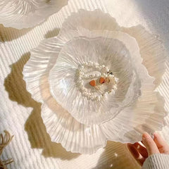 Pearlescent Flower-Shaped Glass Storage
