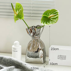 Pleated Ceramic Vase