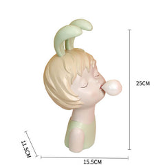 Rabbit Girl Resin Ornament