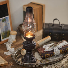 Retro Kerosene Shaped Glass Candle Holder