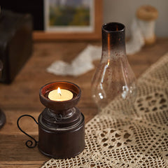 Retro Kerosene Shaped Glass Candle Holder