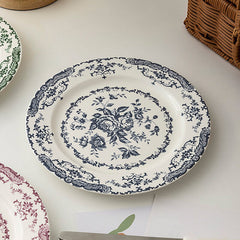 Rose Print Ceramic Dinner Plate
