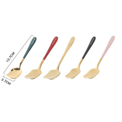 Simple Stainless Steel Dessert Spoon 5pcs Set