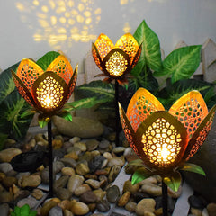 Solar Iron Flower Outdoor Decorative Light