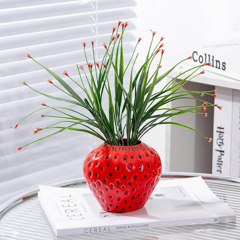 Strawberry Ceramic Vase