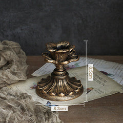 Vintage Lotus Resin Candle Holder