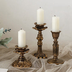 Vintage Lotus Resin Candle Holder