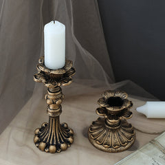 Vintage Lotus Resin Candle Holder