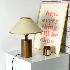 Vintage Wooden Base Table Lamp