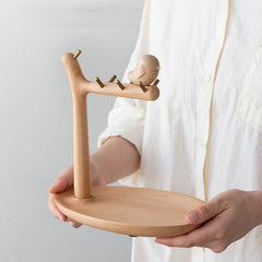 Wooden Bird Desktop Storage Rack