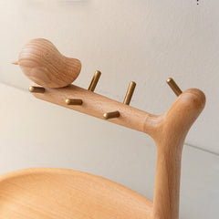 Wooden Bird Desktop Storage Rack