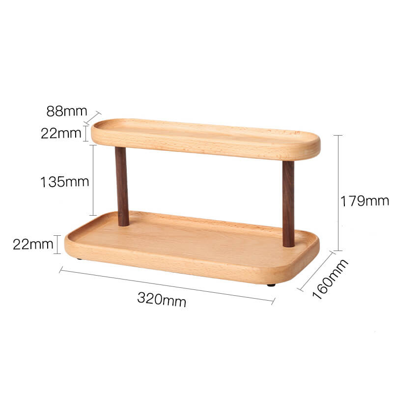 Wooden Jewelry Desktop Storage Rack