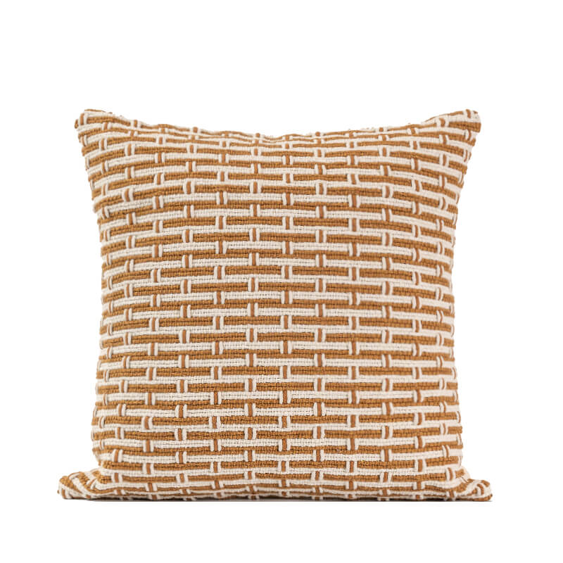 Woven Grid Throw Pillow Cover