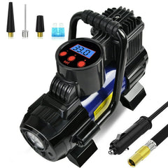 5 Heavy Duty Portable 12V 1 Car Tire Inflator Pump Air Compressor 140W 150 PSI, Blue