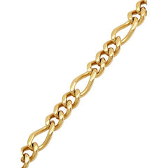 Men's Gold-Tone Stainless Steel Figaro Bracelet 9" - Mens Bracelet