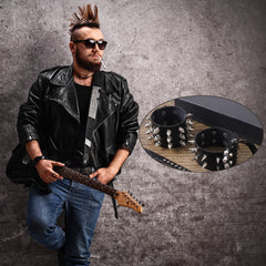 6 Pcs Men's Punk Studded Bracelet