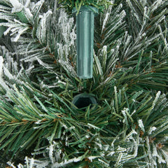 Set of Two 5-Foot Pre-Lit Flocked Artificial Christmas Tree