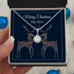 Christmas Special, Merry Christmas "My Deer" For her Eternal Hope Necklace