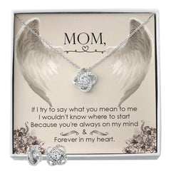 If I try to say Love Knot Earring & Necklace Set
