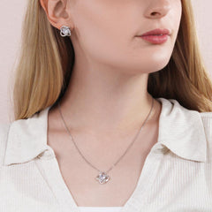 mom you are so special Love Knot Earring & Necklace Set