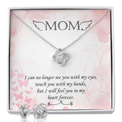 I can no longer Love Knot Earring & Necklace Set