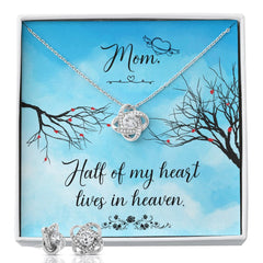 Half of my heart Love Knot Earring & Necklace Set