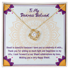 To my Beloved Love Knot Necklace Diwali set