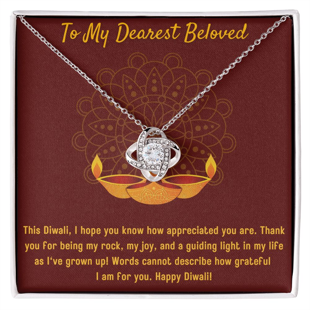 To MY Beloved Love Knot Necklace Diwali Necklace set