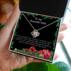 To My Beautiful Wife Merry Christmas My Love Necklace