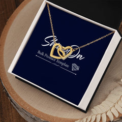 Interlocking Hearts necklace template