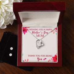 Wishing you a happy Mothers day  Forever Love Necklace and Cubic Zirconia Earring Set