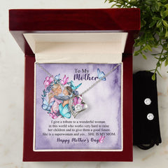 Mothers day design  Forever Love Necklace and Cubic Zirconia Earring Set