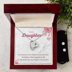 85 Forever Love Necklace and Cubic Zirconia Earring Set
