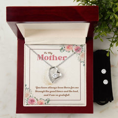 56 Forever Love Necklace and Cubic Zirconia Earring Set