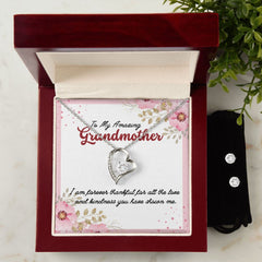 50 Forever Love Necklace and Cubic Zirconia Earring Set