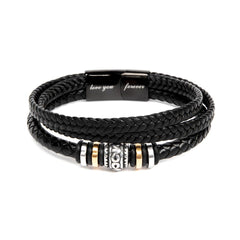 Melodious Father's Day Gift: "Dad - Your Love Sings Like a Melody" Love You Forever Men's Bracelet