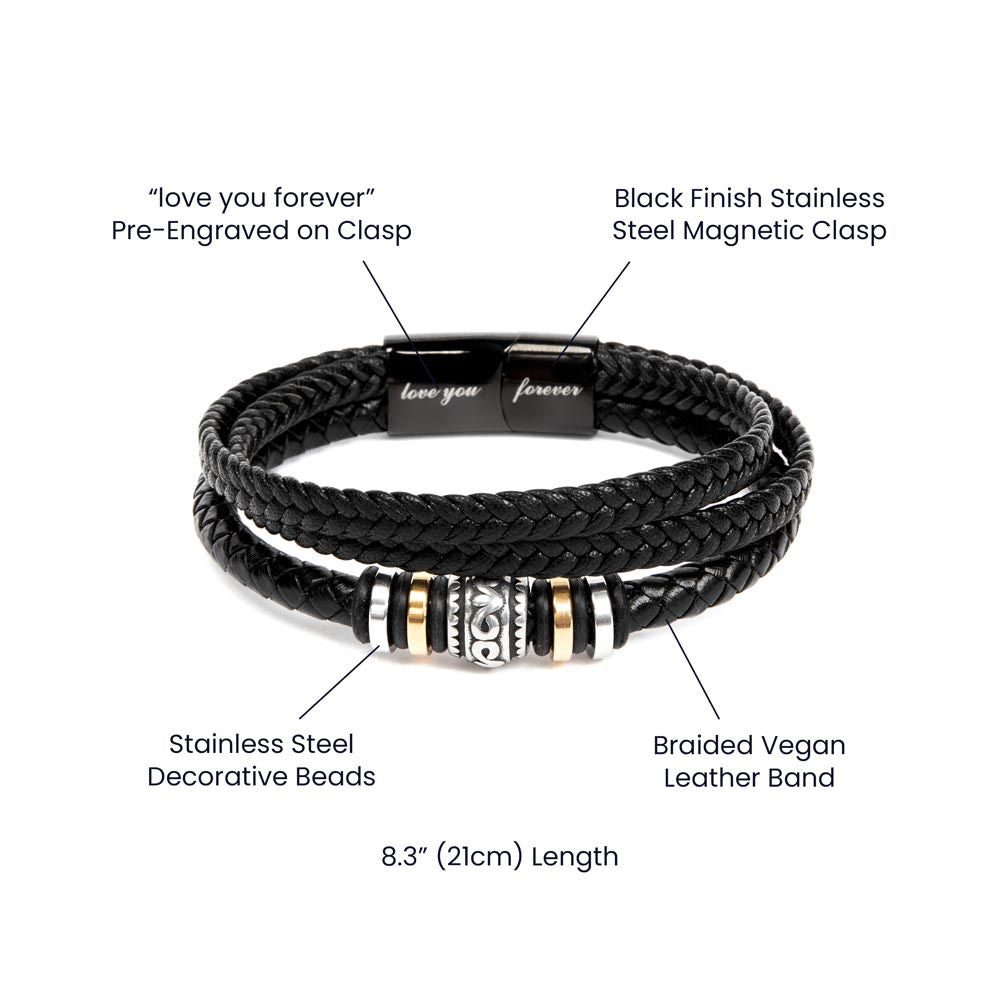 Love you forever Mens Bracelet
