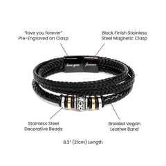 Love you forever Mens Bracelet
