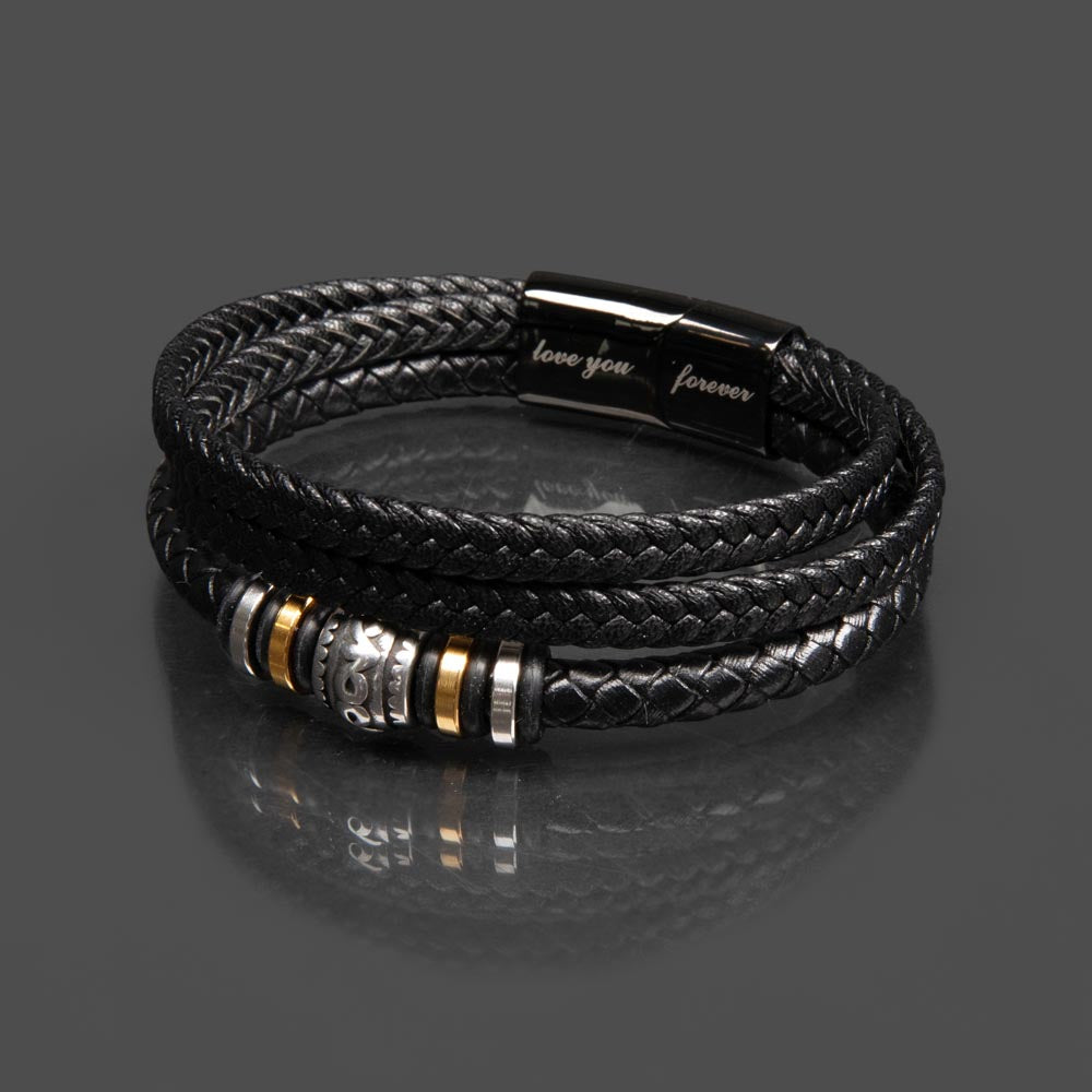 Emotional Father's Day Gift: "Dear Dad, In Your Arms I Found Comfort" Love You Forever Men's Bracelet