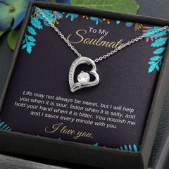 To My Soulmate I love you Forever Necklace, Perfect gift for her