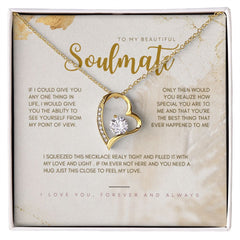 To My Beautiful Soulmate Forever Love Necklace, Valentine's Day Gift for Her