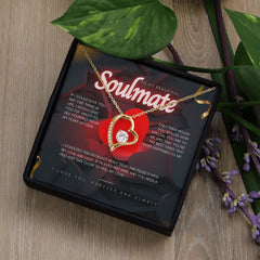 To My Beautiful Soulmate dazzling Forever Love Necklace, valentine's day gift for her