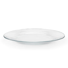 Set of 12 Round Glass Dinner Plates