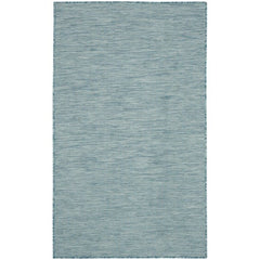 Indoor/Outdoor Modern Solid Aqua 3' x 5' Area Rug